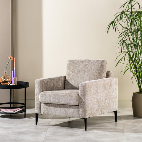 Levi - fauteuil - champagne - stof Elite