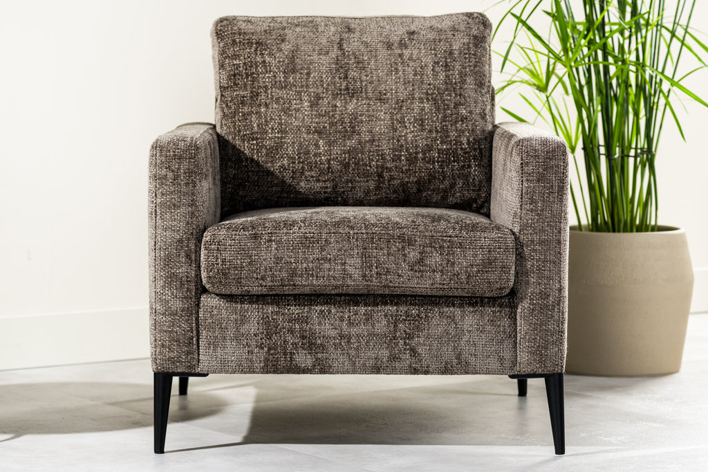 Noah - fauteuil - bruin - stof Elite