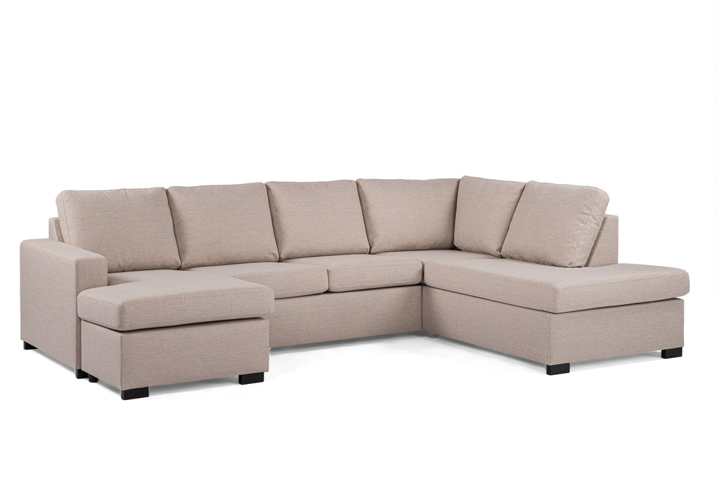 Thomas - Ecksofa - Beige - Stoff Inari 22 - 3-Sitzer CL rechts