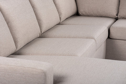 Thomas - Ecksofa - Beige - Stoff Inari 22 - 3-Sitzer CL rechts