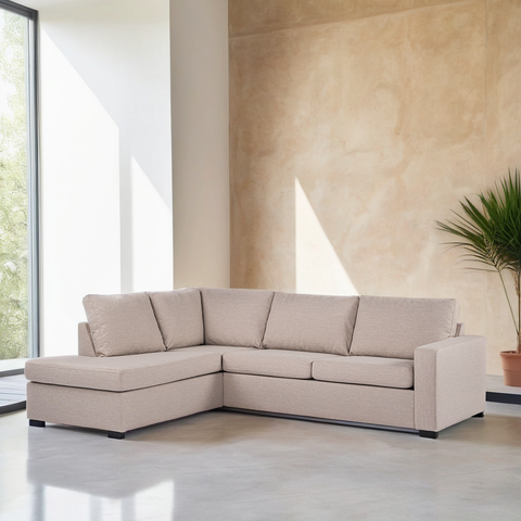 Nina - corner sofa - beige - fabric Inari 22