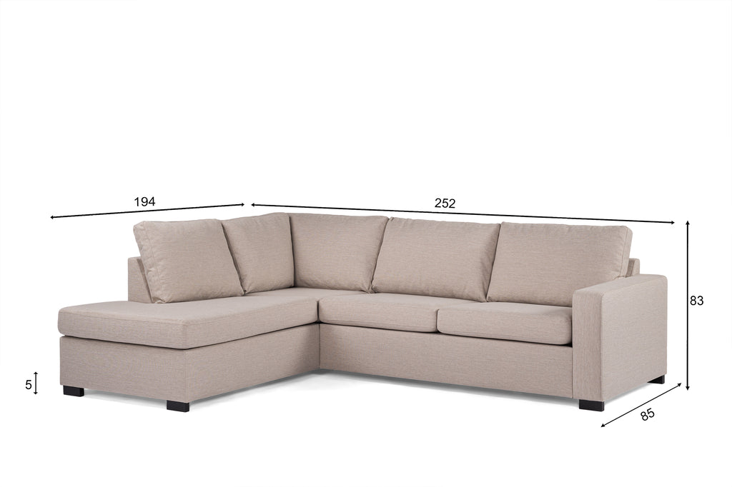 Nina - corner sofa - beige - fabric Inari 22