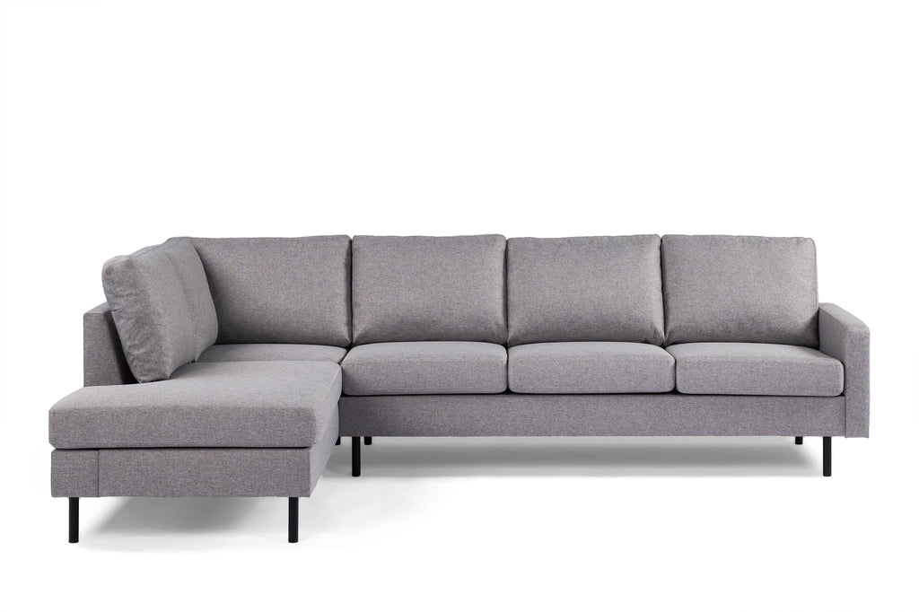 Teun - corner sofa - grey - fabric Malmo 90