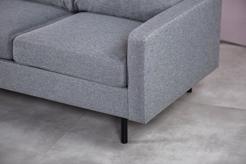 Teun - corner sofa - grey - fabric Malmo 90