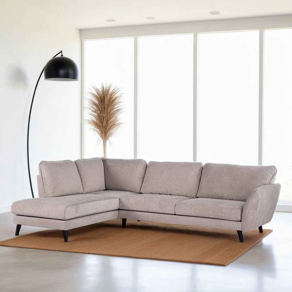 Rosalie – Ecksofa – Beige – Stoff Orinoco 23 – 3-Sitzer