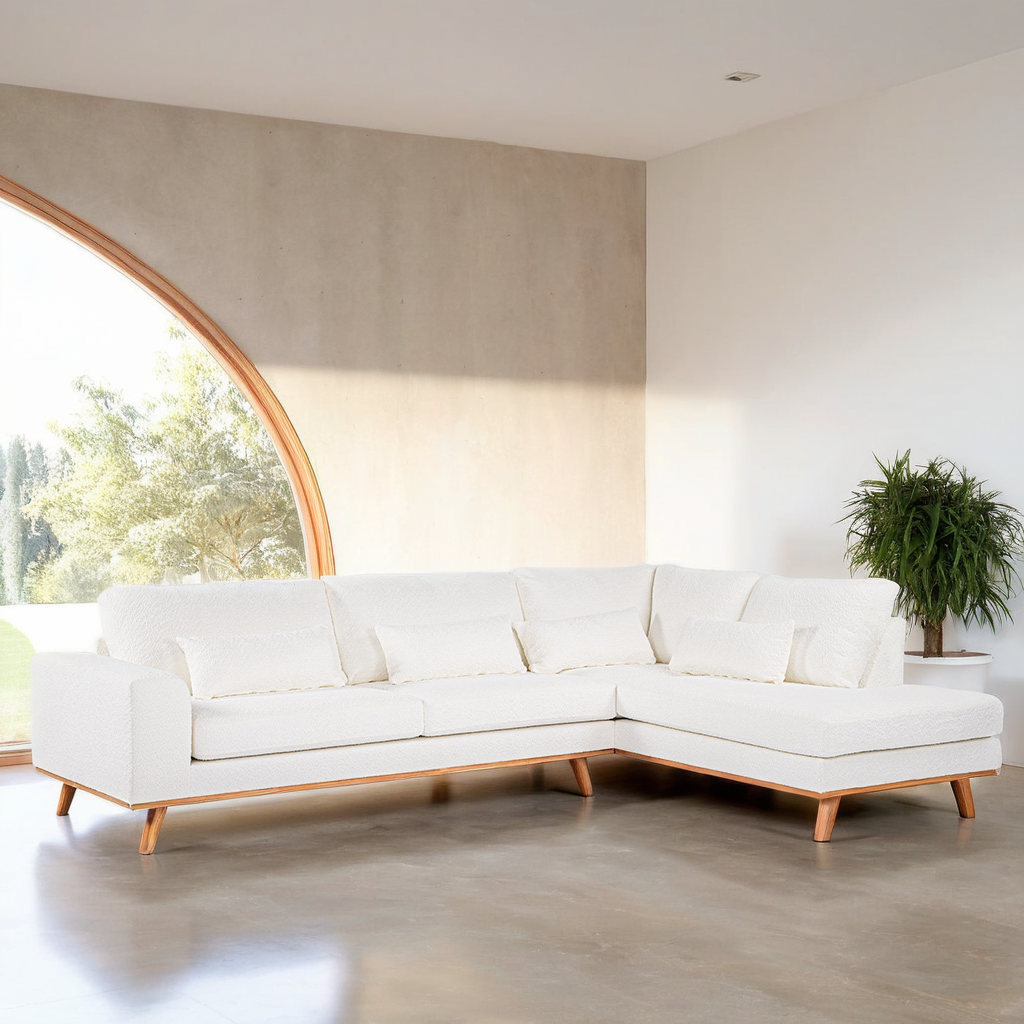 Lucas - corner sofa - natural - fabric Abriamo 4