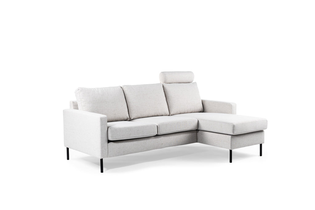 Tim - 3-seater sofa - natural - Valente fabric