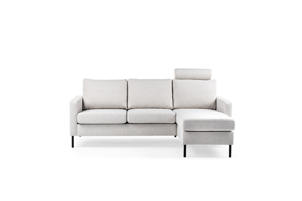 Tim - 3-seater sofa - natural - Valente fabric