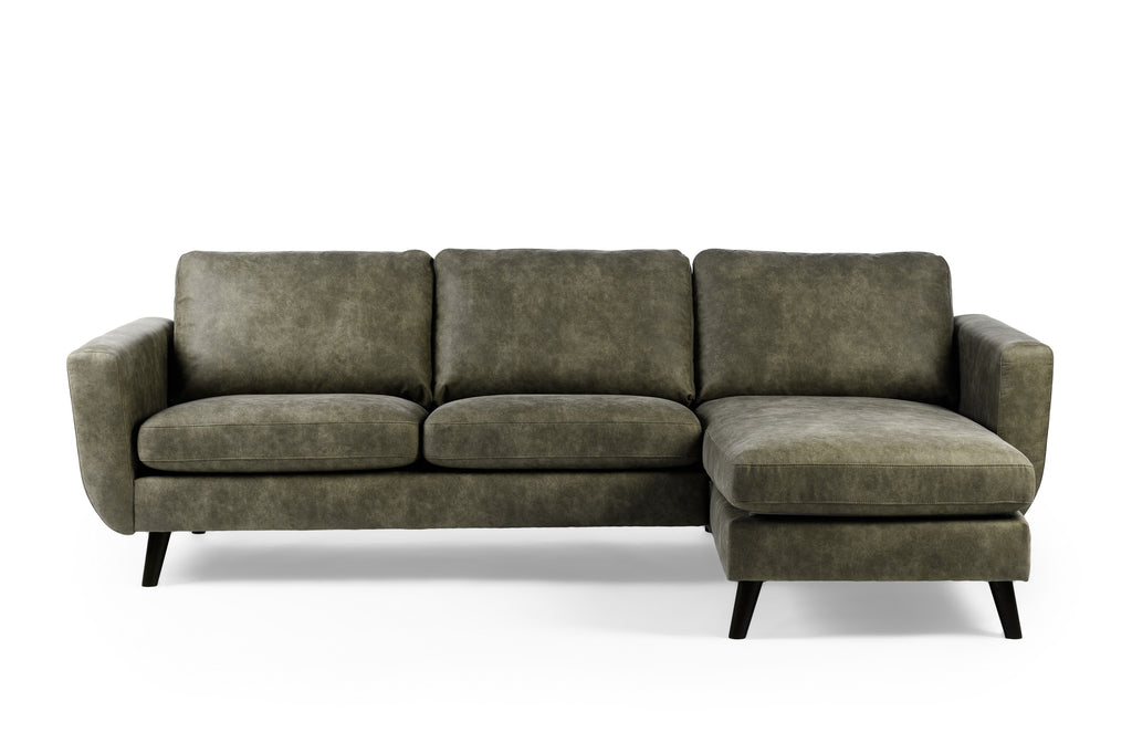 Isa - 3 seater sofa - green - Savannah fabric