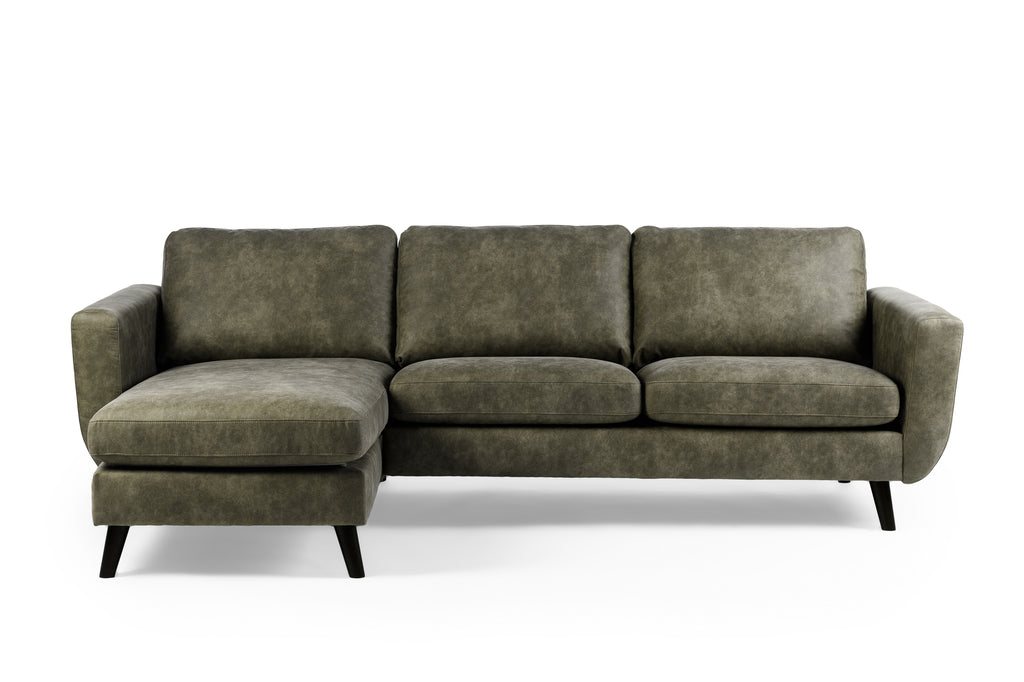 Isa - 3 seater sofa - green - Savannah fabric