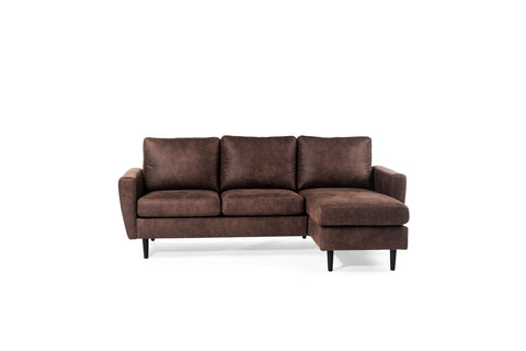 Thijs - 3-Sitzer-Sofa - Braun - Savannah-Stoff