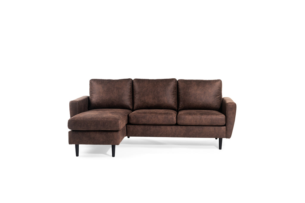 Thijs - 3-Sitzer-Sofa - Braun - Savannah-Stoff