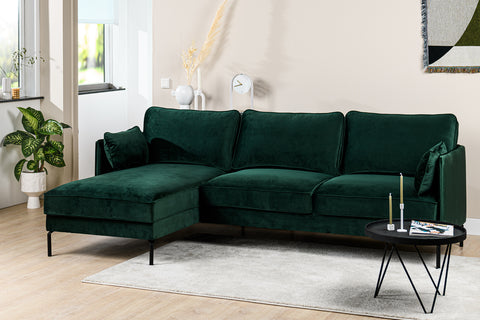 Mick - 3-seater sofa - green - fabric Fashion Velvet