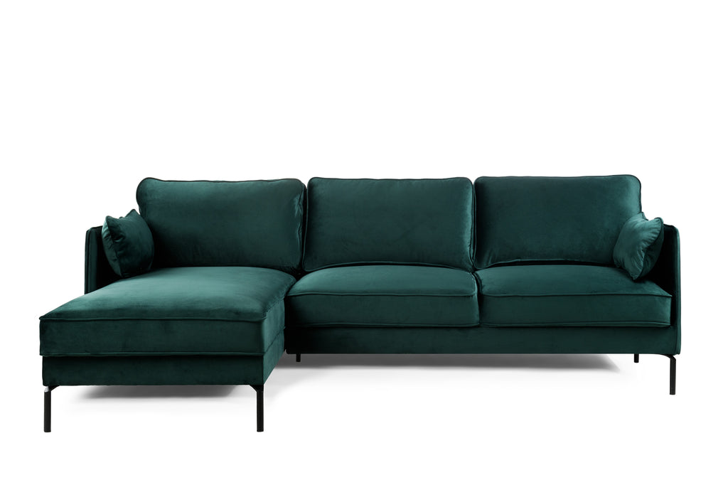 Mick - 3-seater sofa - green - fabric Fashion Velvet