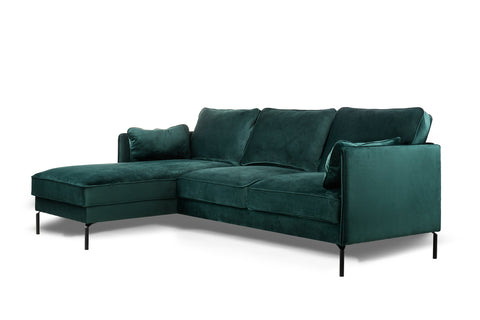 Mick - 3-seater sofa - green - fabric Fashion Velvet