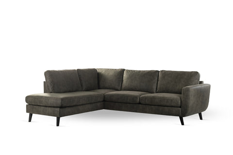 Jurre - sofa - green - fabric - 3 seater corner left