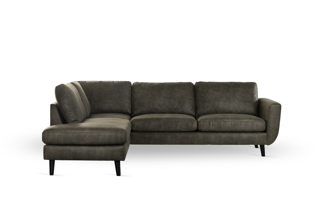 Jurre - sofa - green - fabric - 3 seater corner left