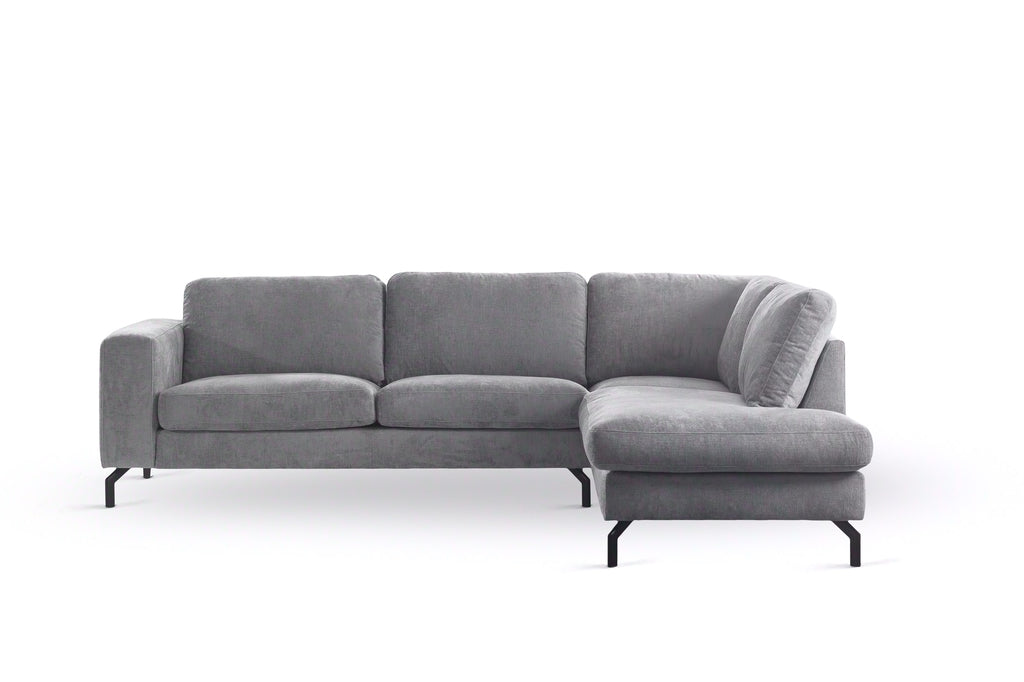 Teun - hoekbank - grijs - stof Perfect Harmony 82, R311 - 3 zits hoek rechts