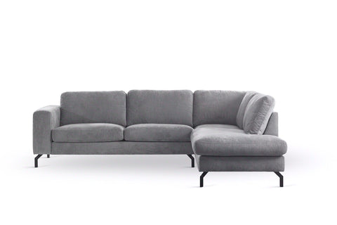 Teun - hoekbank - grijs - stof Perfect Harmony 82, R311 - 3 zits hoek rechts