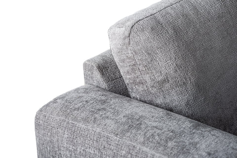 Teun - hoekbank - grijs - stof Perfect Harmony 82, R311 - 3 zits hoek rechts