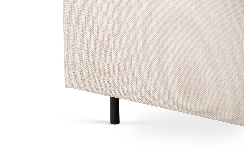 Bas - corner sofa - beige - fabric and steel