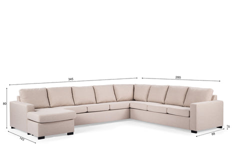 Mia - sofa - beige - fabric Inari 22