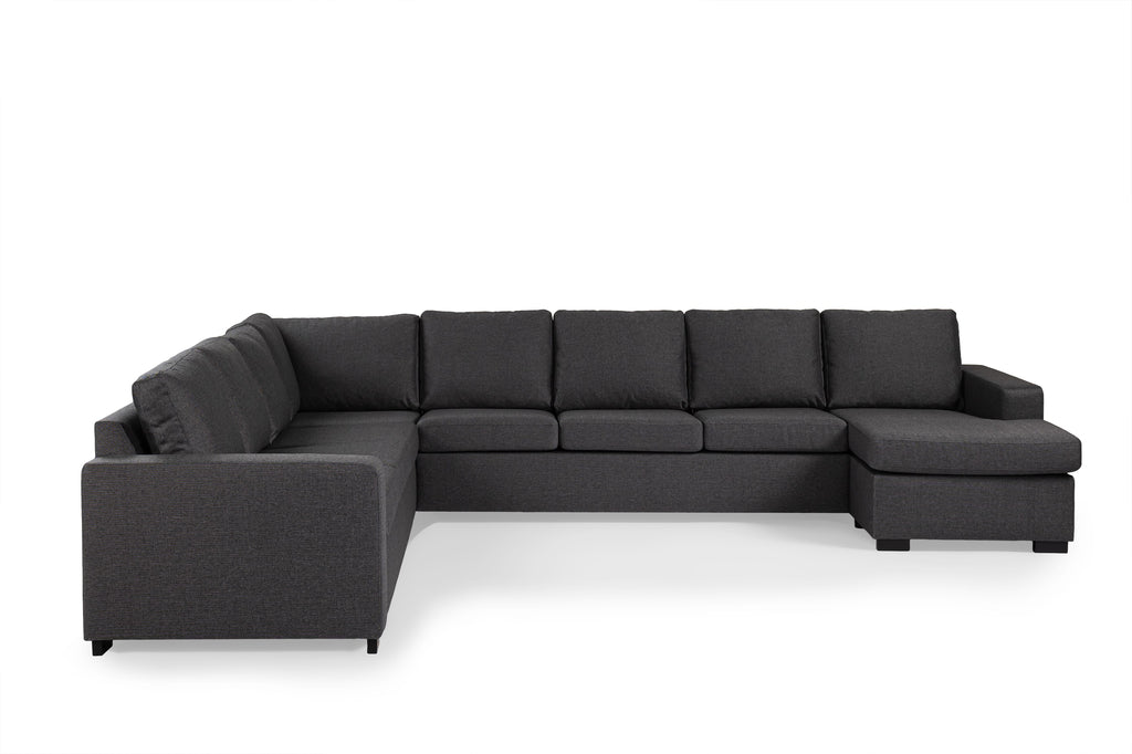 Elise - sofa - anthracite - Inari 94 fabric - 7-seater