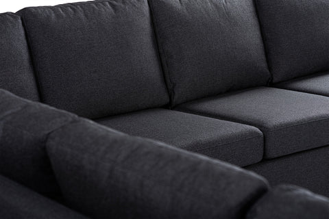 Elise - sofa - anthracite - Inari 94 fabric - 7-seater