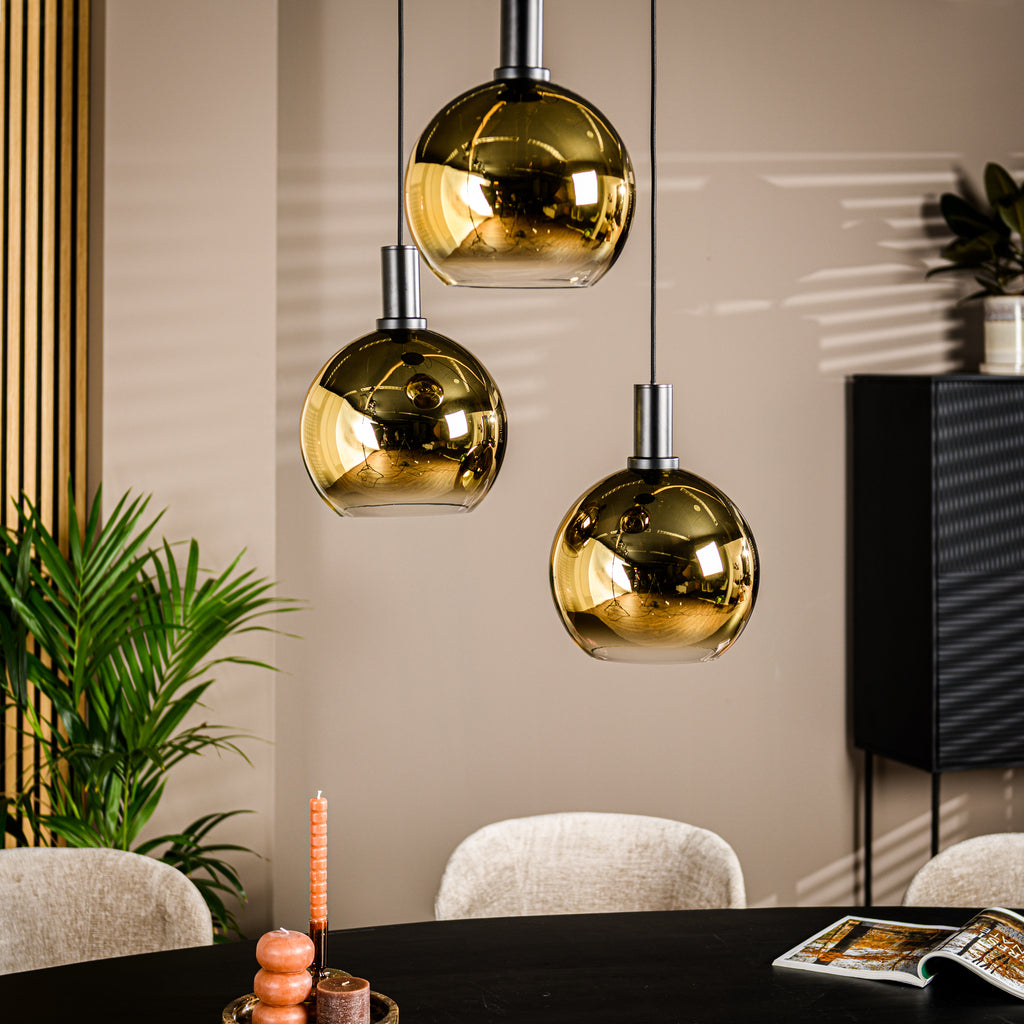 Mila - hanglamp - goud - metaal - H850