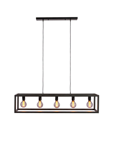 Eva - hanglamp - zwart - staal - H340