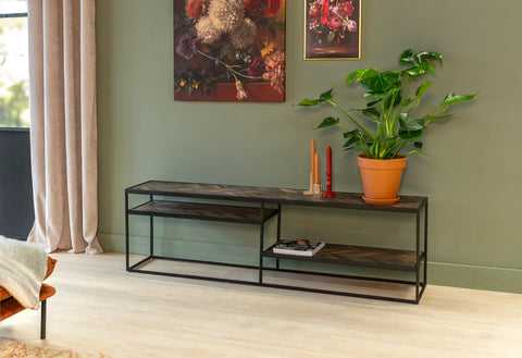 Jurre - tv unit - bruin - gerecycled teak