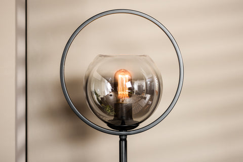 Jurre - vloerlamp - smoke glas - verstelbaar